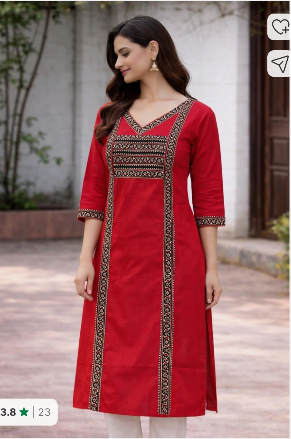 Red Punjabi kurtis